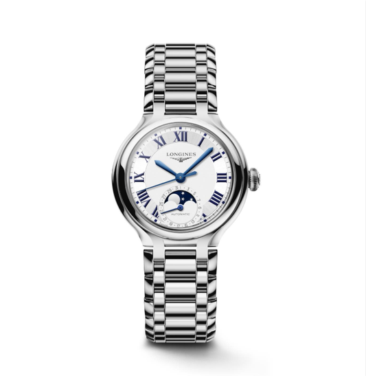 Longines PrimaLuna Silver Dial Stainless Steel Womens Watch L81264716