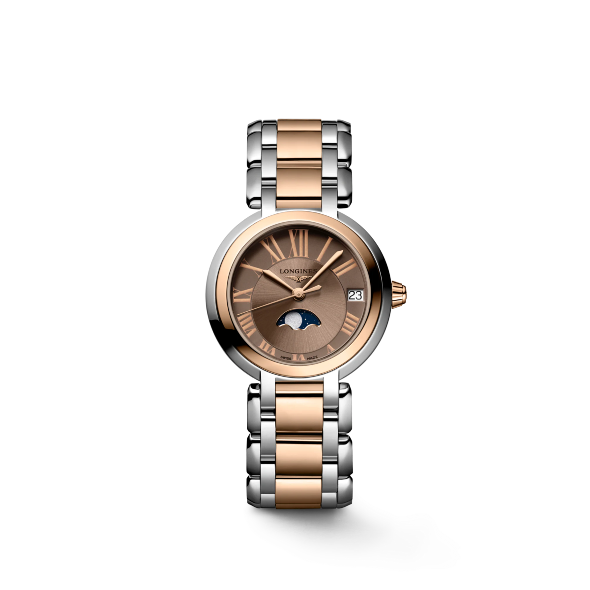 Longines PrimaLuna Taupe Dial Two Tone Womens Quartz Watch L81155617