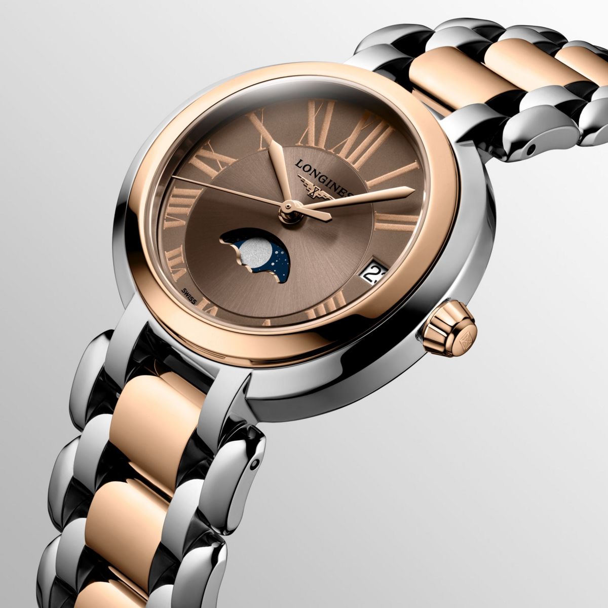 Longines PrimaLuna Taupe Dial Two Tone Womens Quartz Watch L81155617