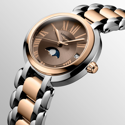 Longines PrimaLuna Taupe Dial Two Tone Womens Quartz Watch L81155617