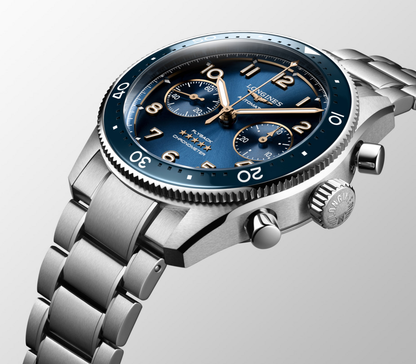 Longines Spirit Flyback Blue Dial Stainless Steel Mens Chronograph Watch L38214936