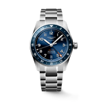 Longines Spirit Zulu Time Blue Dial Stainless Steel Mens GMT Watch 39mm L38024936