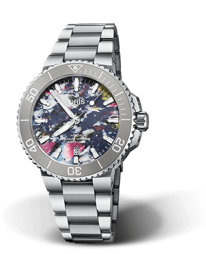 Oris Aquis Date Multi-Coloured Dial Stainless Steel Mens 41.5mm Watch