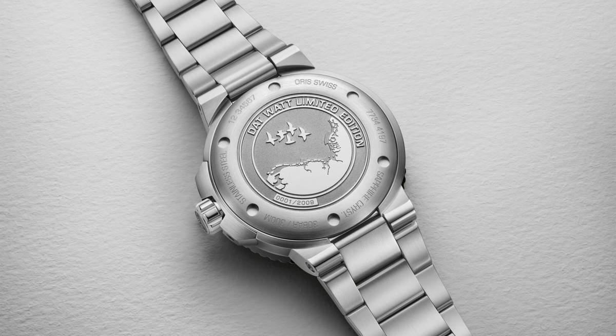 Oris Aquis Small Second Dat Watt Limited Edition II Green Dial Stainless Steel Mens Watch