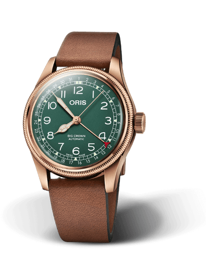Oris Big Crown Pointer Date 80th Anniversary Edition Green Dial  Bronze Mens Watch