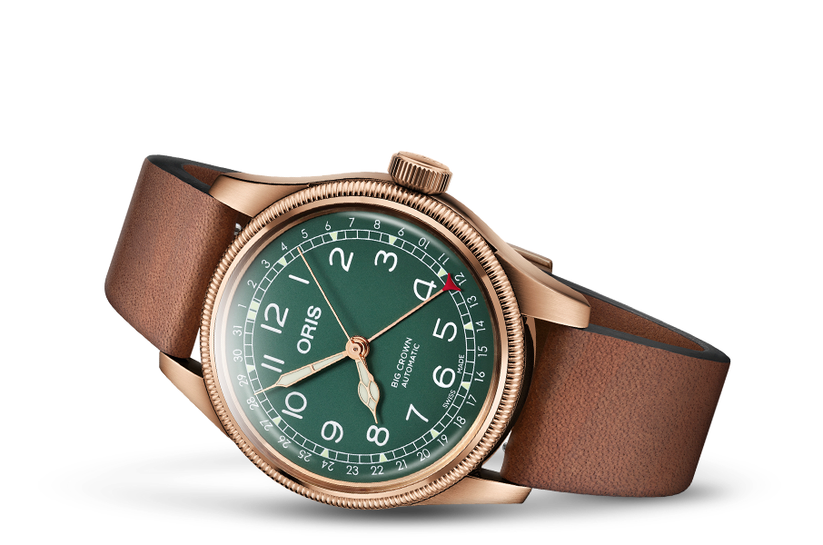 Oris Big Crown Pointer Date 80th Anniversary Edition Green Dial  Bronze Mens Watch