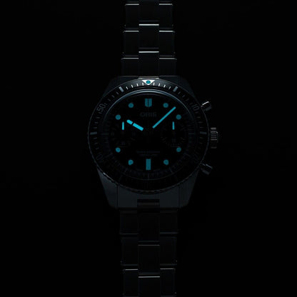 Oris Divers Sixty-Five Black Dial Stainless Steel Mens Chronograph Watch