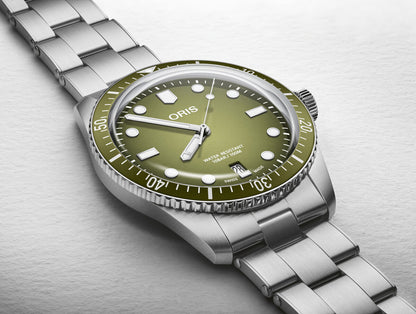 Oris Divers Sixty-Five Forest Green Dial Stainless Steel Mens Watch