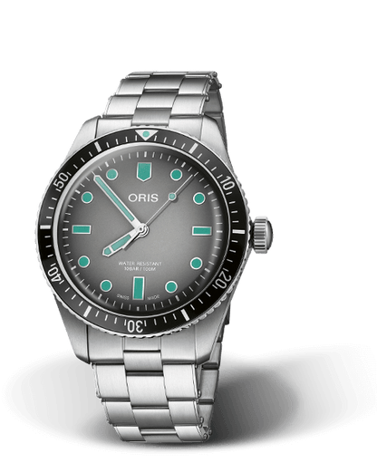 Oris Divers Sixty-Five Grey Dial Stainless Steel Mens Watch