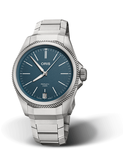 Oris ProPilot X Calibre 400 Blue Dial Titanium Mens Watch