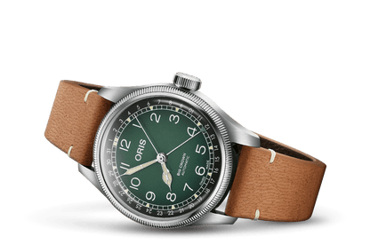 Oris X Cervo Volante Big Crown Pointer Date Green Dial  Stainless Steel Mens Watch