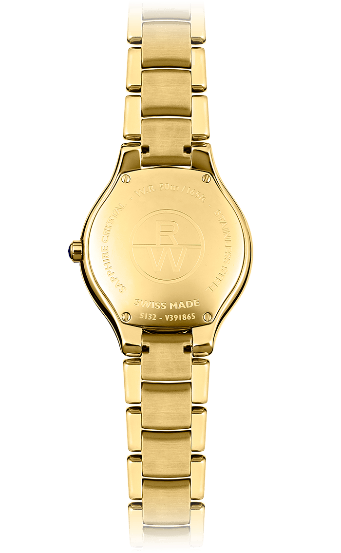 Raymond Weil Noemia Mother of Pearl Dial Diamond Set PVD Gold Plated Womens Quartz Watch 24mm 5124-PS-00985