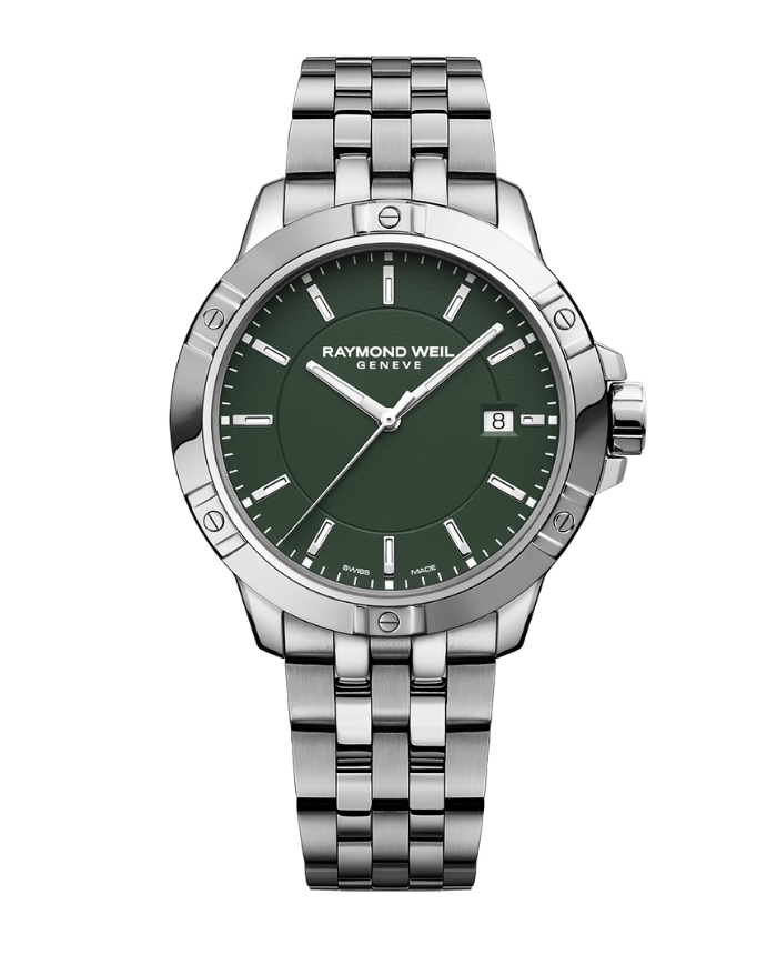 Raymond Weil Tango Green Dial Stainless Steel Mens Quartz Watch 8160-ST-52041