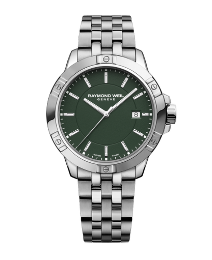 Raymond Weil Tango Green Dial Stainless Steel Mens Quartz Watch 8160-ST-52041