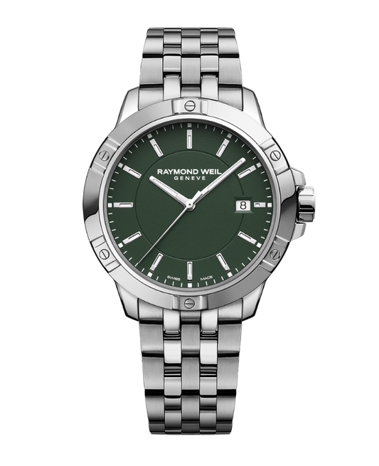 Raymond Weil Tango Green Dial Stainless Steel Mens Quartz Watch 8160-ST-52041