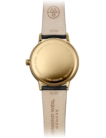 Raymond Weil Toccata White Dial PVD Gold Plated Mens Quartz Watch 39mm 5485-PC-00359