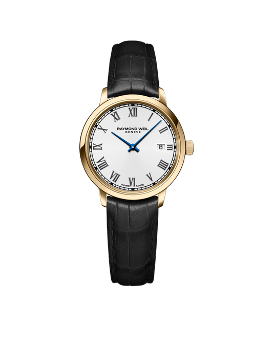 Raymond Weil Toccata White Dial PVD Gold Plated Womens Quartz Watch 5985-PC-00359