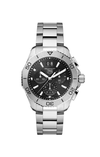 TAG Heuer Aquaracer Professional 200 Black Dial Stainless Steel Mens Quartz Chronograph Watch CBP1110.BA0627