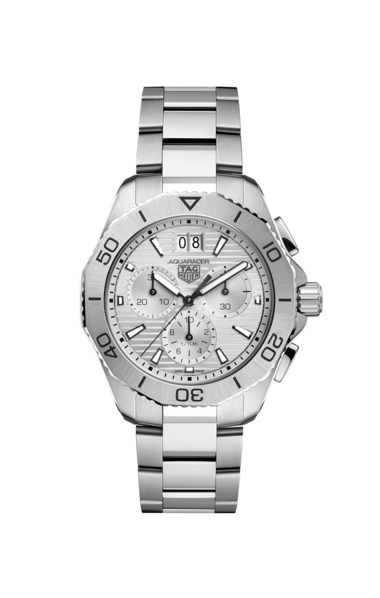TAG Heuer Aquaracer Professional 200 Silver Dial Stainless Steel Mens Quartz Chronograph Watch CBP1111.BA0627
