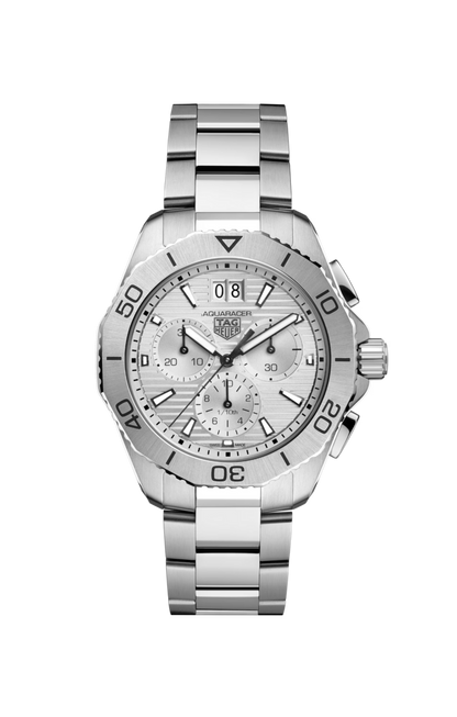 TAG Heuer Aquaracer Professional 200 Silver Dial Stainless Steel Mens Quartz Chronograph Watch CBP1111.BA0627