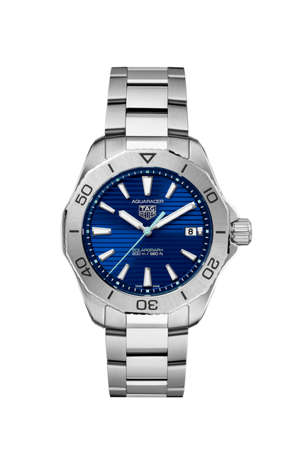 TAG Heuer Aquaracer Professional 200 Solargraph Blue Dial Stainless Steel Mens Quartz Watch WBP1113.BA0000