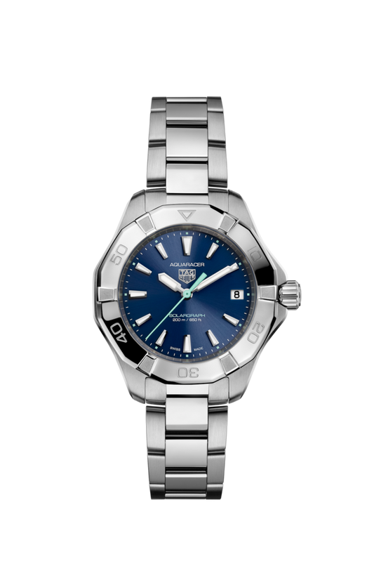 TAG Heuer Aquaracer Professional 200 Solargraph Stainless Steel Blue Dial Womens Quartz 34mm Watch WBP1311.BA0005