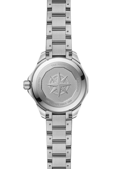 TAG Heuer Aquaracer Professional 200 Solargraph Stainless Steel Diamond Set Pink Dial Womens Quartz 34mm Watch WBP1318.BA0005