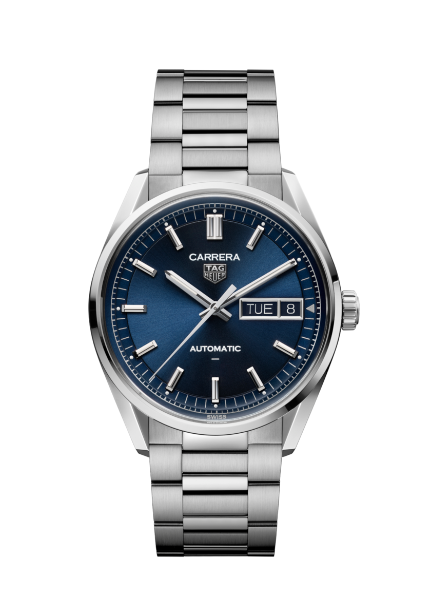 TAG Heuer Carrera Blue Dial Day-Date Stainless Steel Mens Watch WDA2112.BA0043