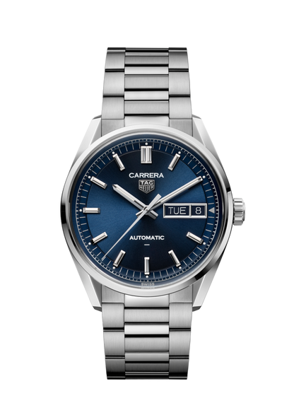 TAG Heuer Carrera Blue Dial Day-Date Stainless Steel Mens Watch WDA2112.BA0043