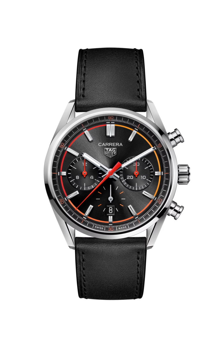 TAG Heuer Carrera Calibre HEUER 02 Black Dial Stainless Steel Mens Chronograph Watch CBN201C.FC6542