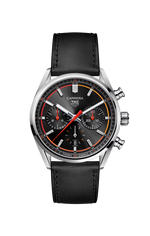 TAG Heuer Carrera Calibre HEUER 02 Black Dial Stainless Steel Mens Chronograph Watch CBN201C.FC6542