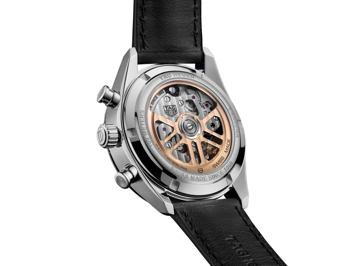 TAG Heuer Carrera Calibre HEUER 02 Black Dial Stainless Steel Mens Chronograph Watch CBN201C.FC6542