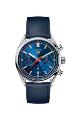 TAG Heuer Carrera Calibre HEUER 02 Blue Dial Stainless Steel Mens Chronograph Watch CBN201D.FC6543