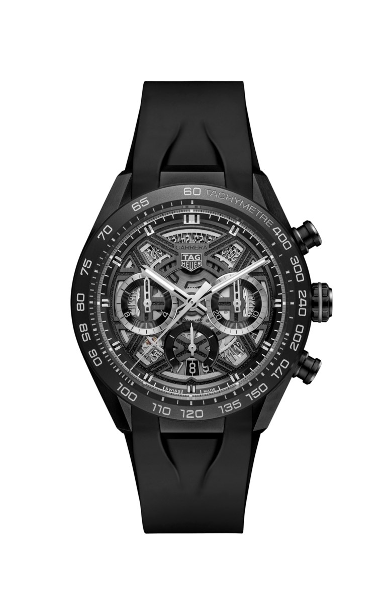 TAG Heuer Carrera Chronograph Extreme Sport Black Skeleton Dial DLC Titanium Mens Chronograph Watch  CBU2080.FT6272