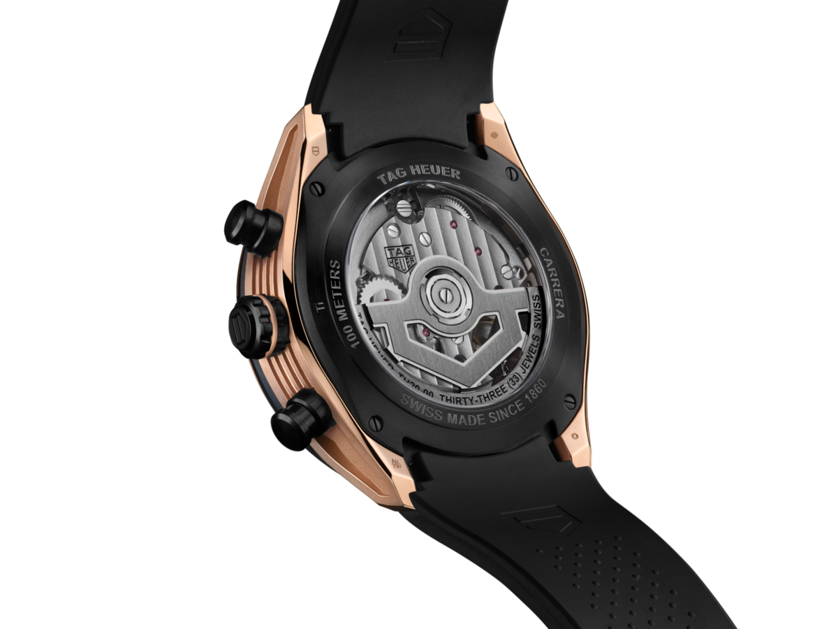 TAG Heuer Carrera Chronograph Extreme Sport Black Skeleton Dial Rose Gold &  DLC Titanium Mens Chronograph Watch  CBU2050.FT6273