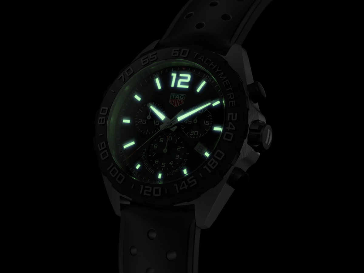 TAG Heuer Formula 1 Black Dial Chronograph Stainless Steel Rubber Strap Mens Quartz Watch CAZ1010.FT8024