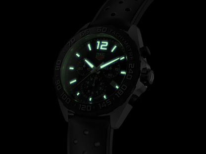 TAG Heuer Formula 1 Black Dial Chronograph Stainless Steel Rubber Strap Mens Quartz Watch CAZ1010.FT8024