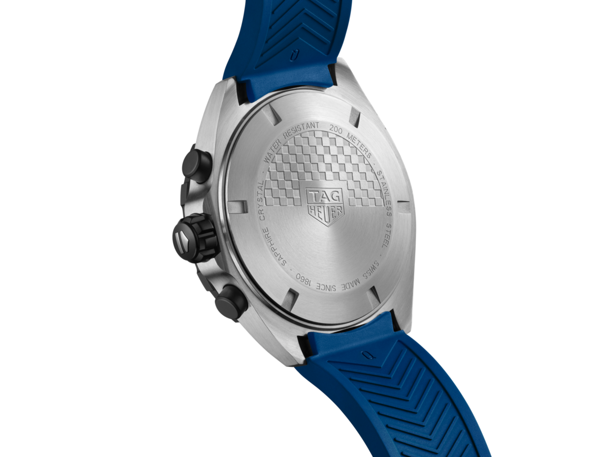 TAG Heuer Formula 1 Blue Dial Stainless Steel Rubber Strap Mens Quartz Chronograph Watch CAZ101AV.FT8077