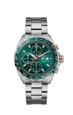 TAG Heuer Formula 1 Calibre 16 Automatic Green Dial Stainless Steel Mens Chronograph Watch CAZ201H.BA0876
