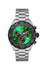 TAG Heuer Formula 1 Green Dial Stainless Steel Mens Quartz Chronograph Watch CAZ101AP.BA0842