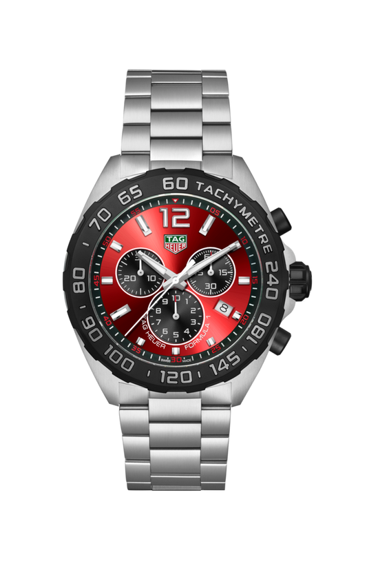 TAG Heuer Formula 1 Red Dial Stainless Steel Mens Quartz Chronograph Watch CAZ101AN.BA0842
