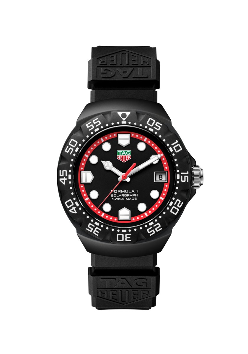 TAG Heuer Formula 1 Solargraph Black Dial Black DLC Stainless Steel Limited Edition Quartz Watch WBY1114.FT8064