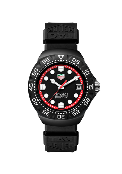 TAG Heuer Formula 1 Solargraph Black Dial Black DLC Stainless Steel Limited Edition Quartz Watch WBY1114.FT8064