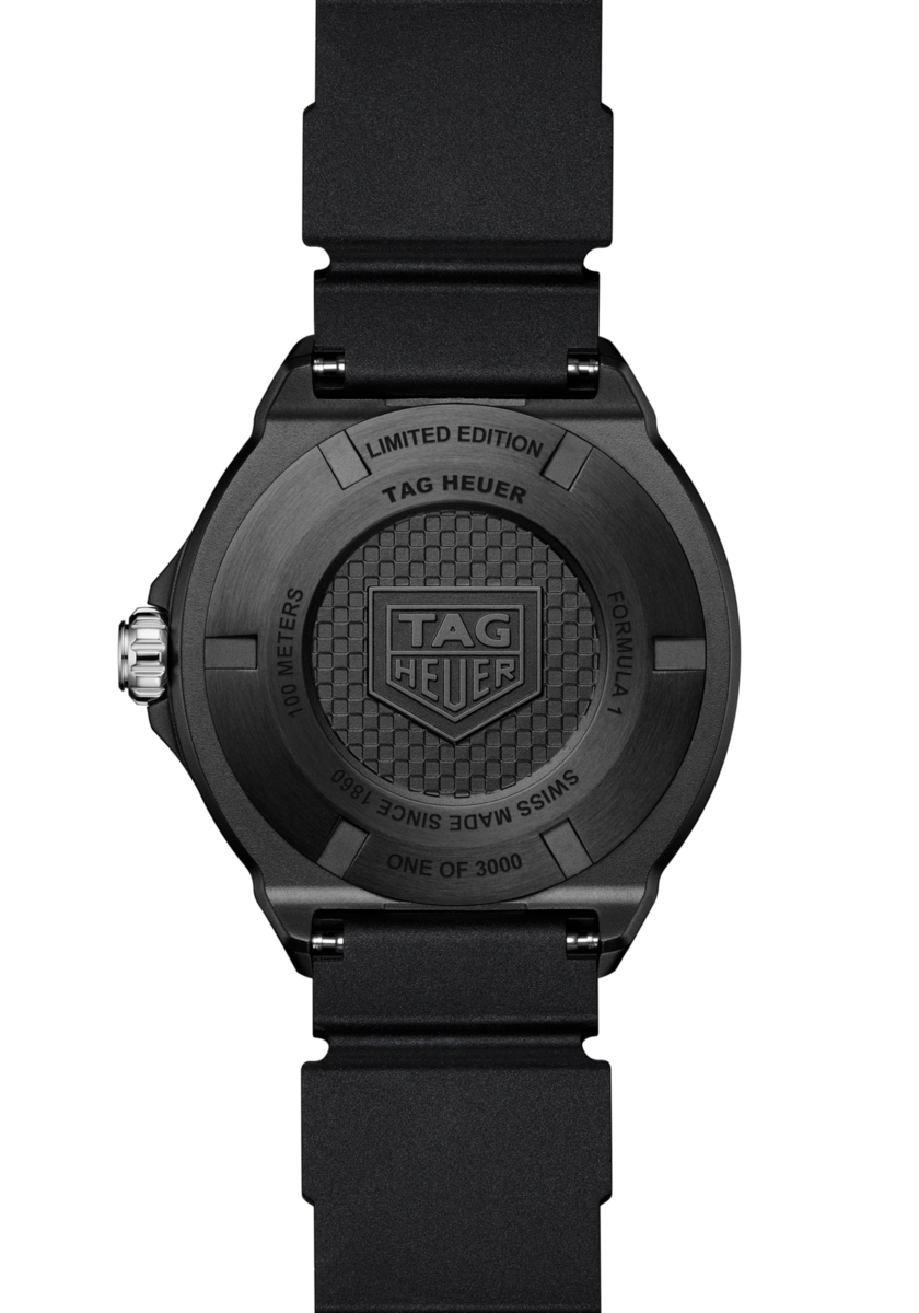 TAG Heuer Formula 1 Solargraph Black Dial Black DLC Stainless Steel Limited Edition Quartz Watch WBY1114.FT8064