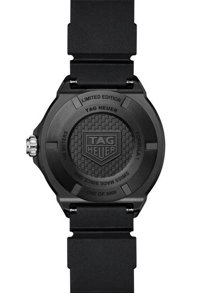 TAG Heuer Formula 1 Solargraph Black Dial Black DLC Stainless Steel Limited Edition Quartz Watch WBY1114.FT8064