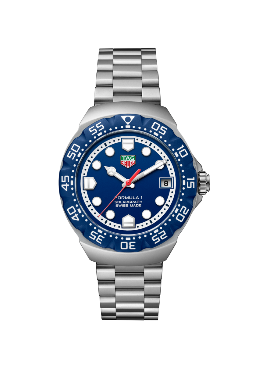 TAG Heuer Formula 1 Solargraph Blue Dial Stainless Steel Quartz Watch WBY1112.BA0042