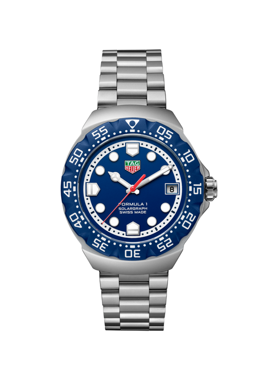 TAG Heuer Formula 1 Solargraph Blue Dial Stainless Steel Quartz Watch WBY1112.BA0042
