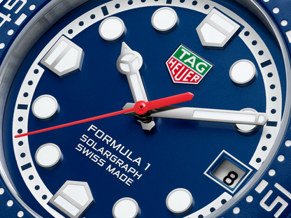 TAG Heuer Formula 1 Solargraph Blue Dial Stainless Steel Quartz Watch WBY1112.BA0042