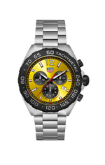TAG Heuer Formula 1 Yellow Dial Stainless Steel Mens Quartz Chronograph Watch CAZ101AM.BA0842