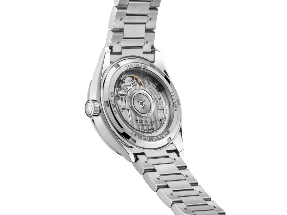 TAG Heuer Carrera Calibre 7 Mother of Pearl Dial Diamond Set Stainless Steel Womens Watch WBN231C.BA0001